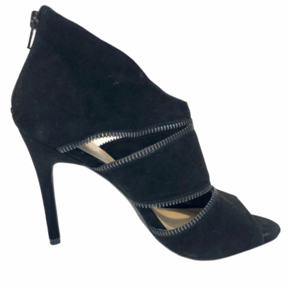 Fergie Shoes - Fergie Amelia Black Zip Trim Sandal - 8M - NWOT